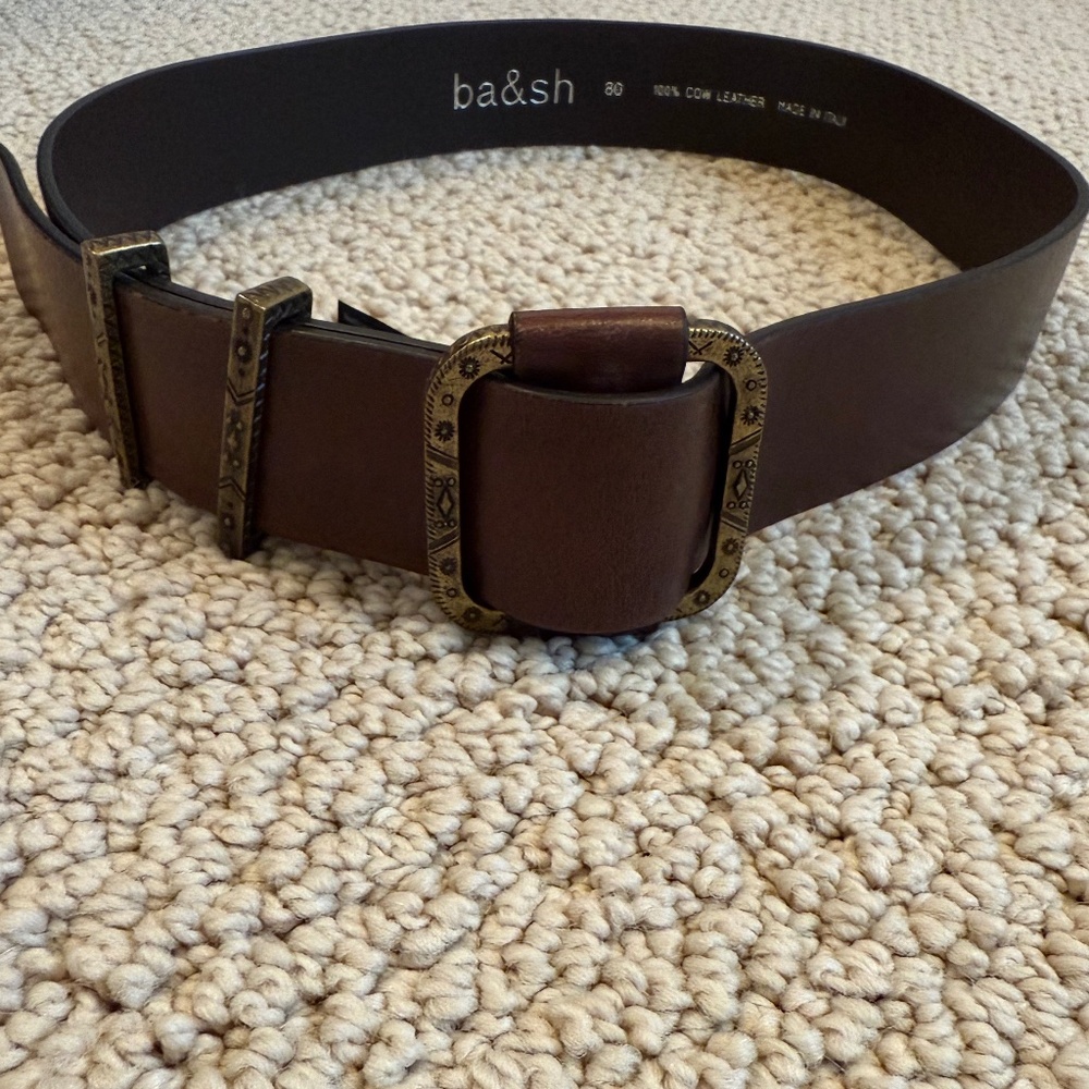 ba&sh brown leather belt